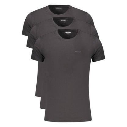 T-Shirt by Palm Angels for men in cotton black features a plush silhouette, showcasing a sophisticated and for a truly plush finish.