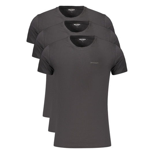 T-Shirt by Palm Angels for men in cotton black features a plush silhouette, showcasing a sophisticated and for a truly plush finish.