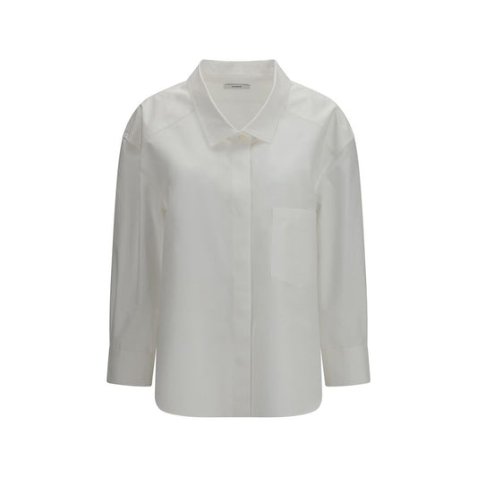 Shirt by Givenchy for women in cotton white presents a discerning silhouette, showcasing a sophisticated and long-sleeve for a truly discerning finish.