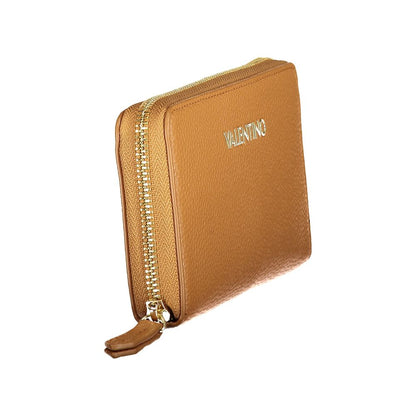 Wallet by Mario Valentino for women in polyurethane brown & signature presents a refined silhouette, artfully capturing the essence of the Polyurethane Wallet design with sophisticated for a refined look.