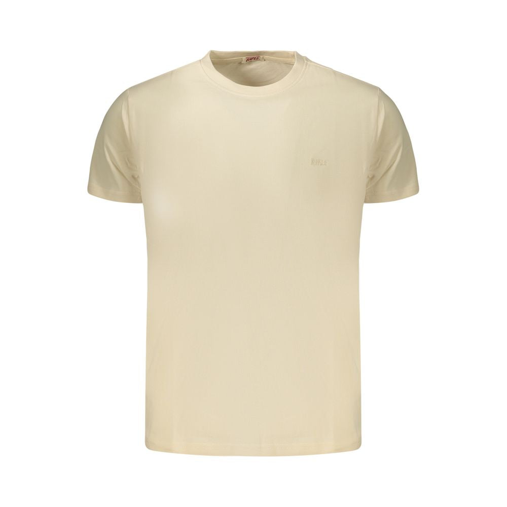 T-Shirt by Rifle for men in cotton beige features an edgy silhouette, meticulously detailed with a sophisticated and for a truly edgy finish.
