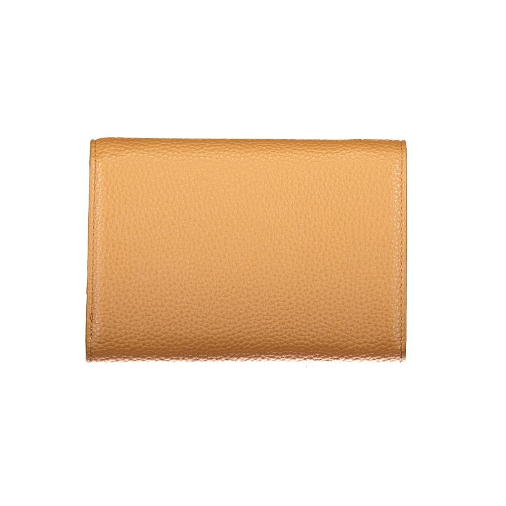 Wallet by Mario Valentino for women in polyurethane brown features a streamlined silhouette, showcasing the streamlined Polyurethane Wallet design with sophisticated for a premium look.