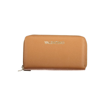 Wallet by Mario Valentino for women in polyurethane brown presents a refined silhouette, artfully capturing the essence of the Polyurethane Wallet design with sophisticated for a refined look.
