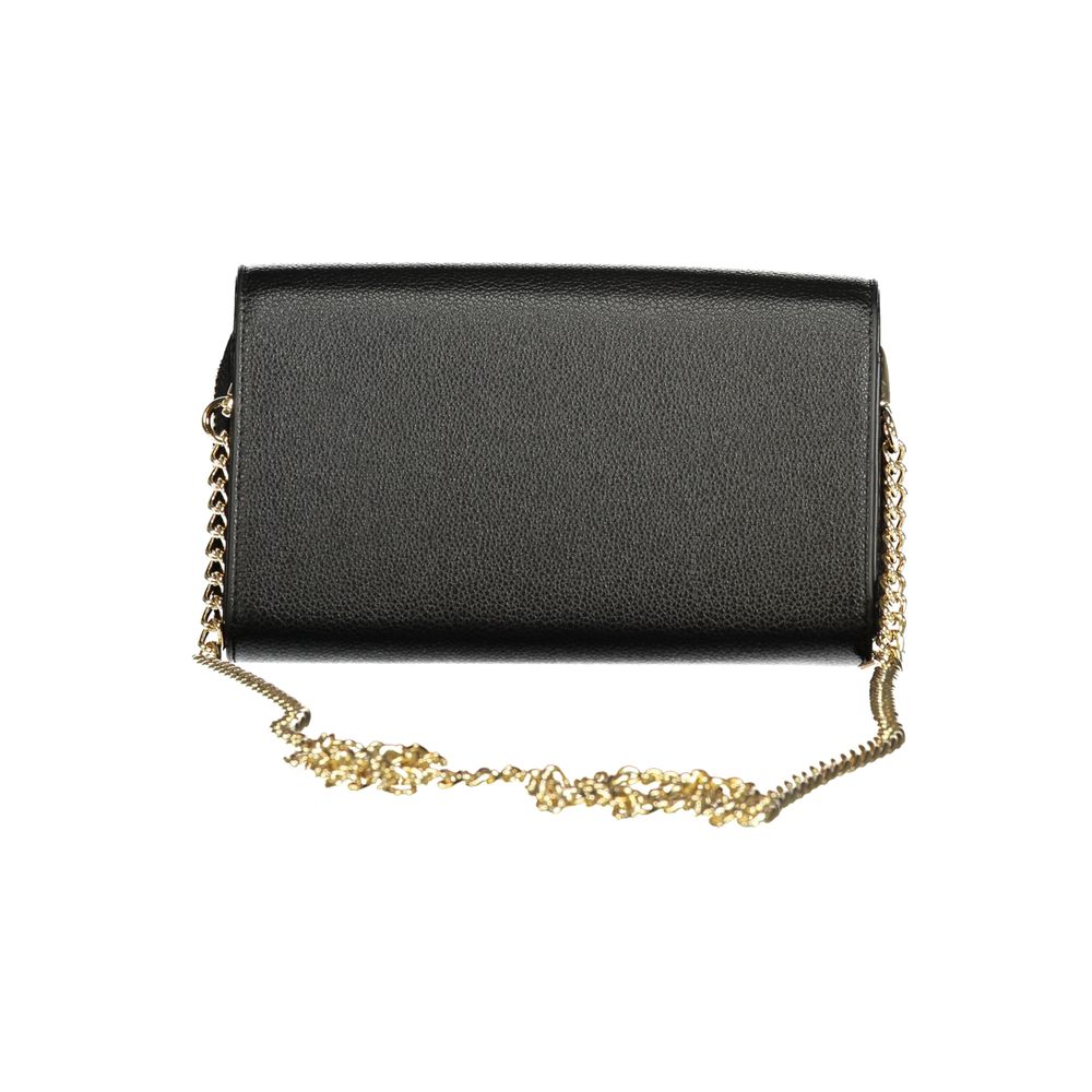 Wallet by Mario Valentino for women in polyurethane black & signature presents a refined silhouette, artfully capturing the essence of the Polyurethane Wallet design with sophisticated for a refined look.