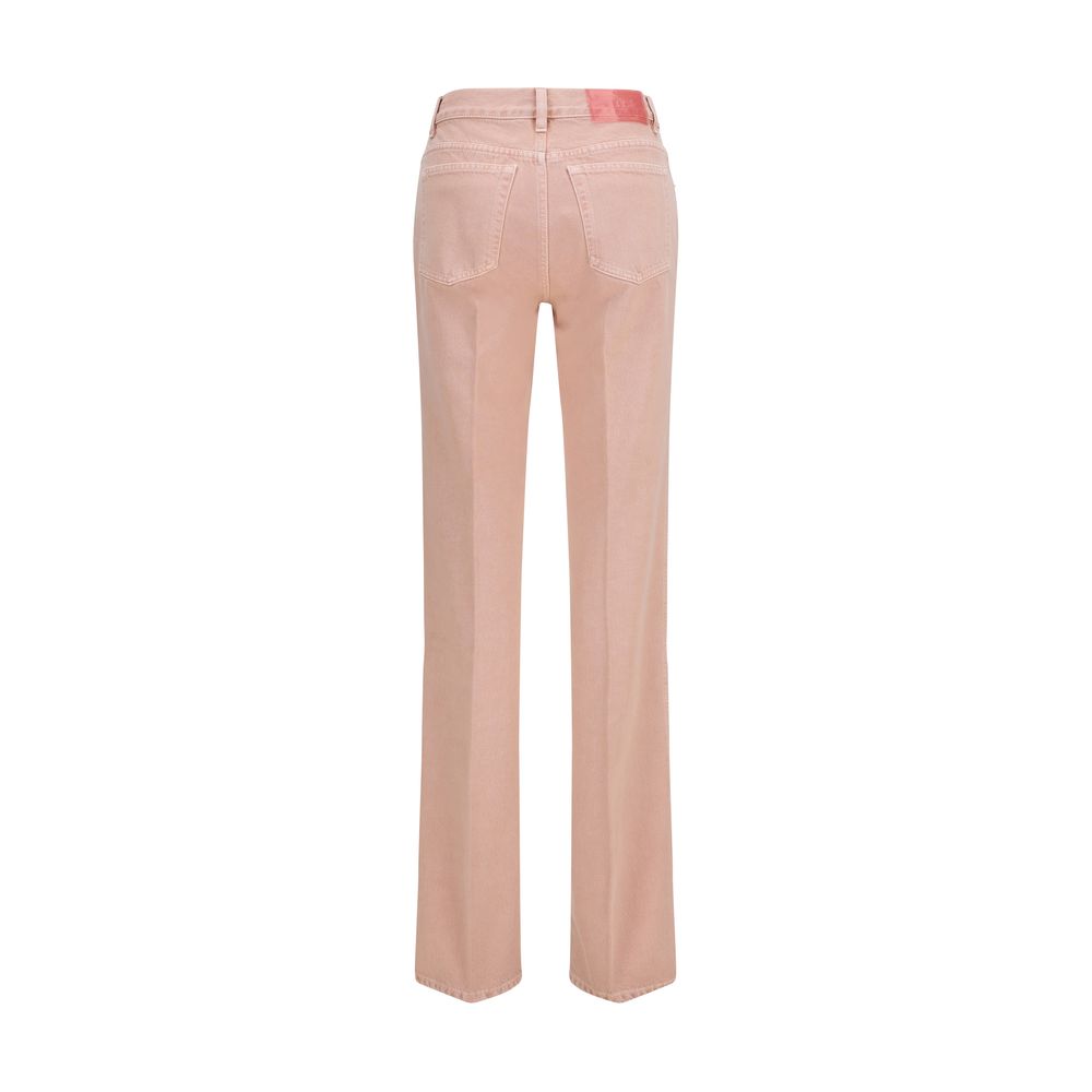 Jeans by Chloé for women in organic cotton denim gold & multicolor features an sophisticated and straight-leg, regular-fit & slim with a precise long, creating a sophisticated and sophisticated silhouette.