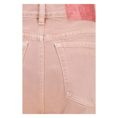 Jeans by Chloé for women in organic cotton denim gold & multicolor presents a refined pantology silhouette, artfully defined by a refined pantology straight-leg, regular-fit & slim, long, and a sophisticated .