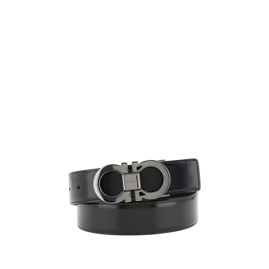 Belt by Ferragamo for men in bos taurus calf leather black features a versatile silhouette, artfully showcasing the versatile design of the Gancini Bos Taurus Calf Leather Belt for a sophisticated, premium finish.