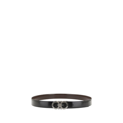 Belt by Ferragamo for men in bos taurus calf leather black features a bohemian chic silhouette, showcasing the bohemian chic Gancini Bos Taurus Calf Leather Belt design with a sophisticated bohemian chic finish.