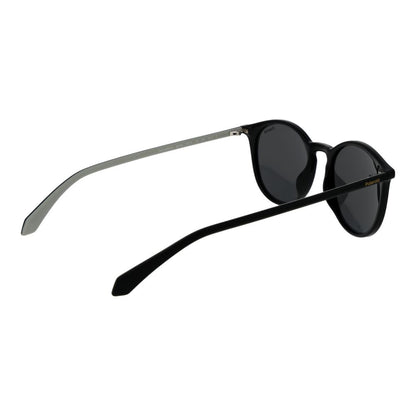 Sunglasses by Polaroid for men in polycarbonate & metal black features an lustrous full-rim panto frame design with black coloured frame detailing and polarized category-3-dark-tint lens for a lustrous aesthetic.