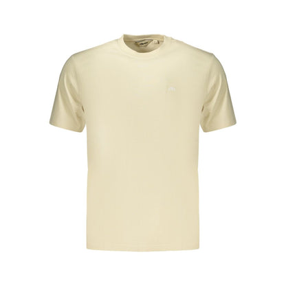 T-Shirt by Ellesse for men in cotton beige & signature showcases a chic silhouette, artfully detailed with a chic crew neckline and for a chic finish.