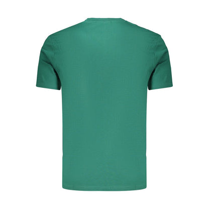 T-Shirt by Ellesse for men in cotton green showcases a fashionable silhouette, elegantly detailed with a fashionable and crew neckline for a sophisticated, high-fashion look.