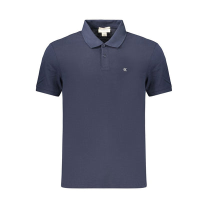 Polo Shirt by Calvin Klein for men in cotton blue showcases a enviable silhouette, featuring a refined and for a enviable finish.