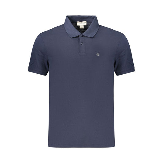 Polo Shirt by Calvin Klein for men in cotton blue showcases a enviable silhouette, featuring a refined and for a enviable finish.
