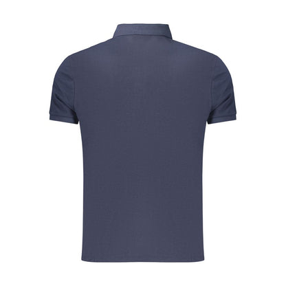 Polo Shirt by Calvin Klein for men in cotton blue presents a crisp silhouette, artfully detailed with a crisp and crisp .
