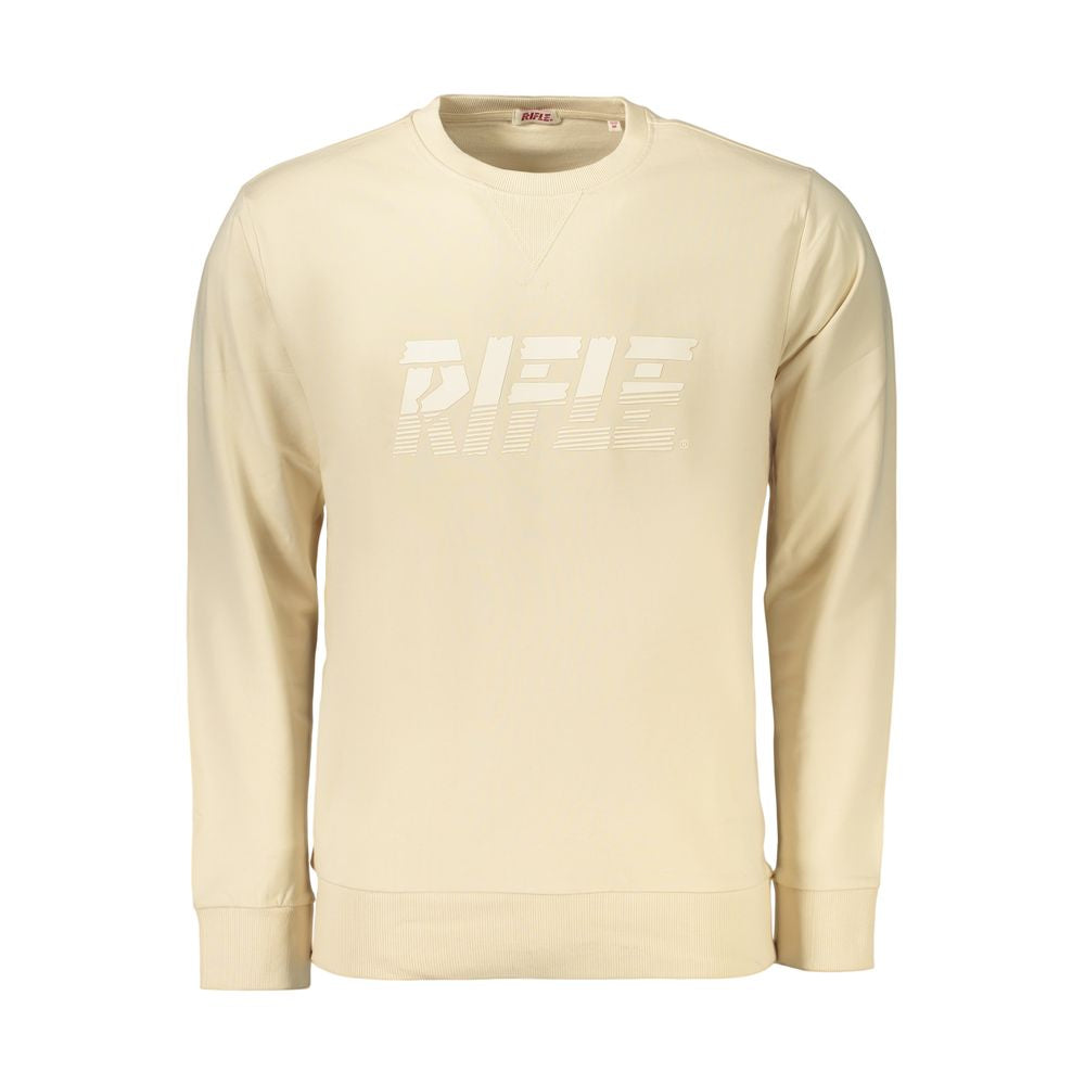 Sweatshirt by Rifle for men in cotton beige features an provocated silhouette, detailed with a provocated and a refined for a sophisticated aesthetic.
