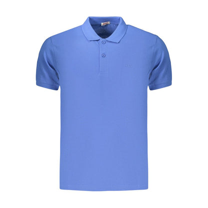 Polo Shirt by Rifle for men in cotton blue presents a crisp silhouette, artfully detailed with a crisp and crisp .