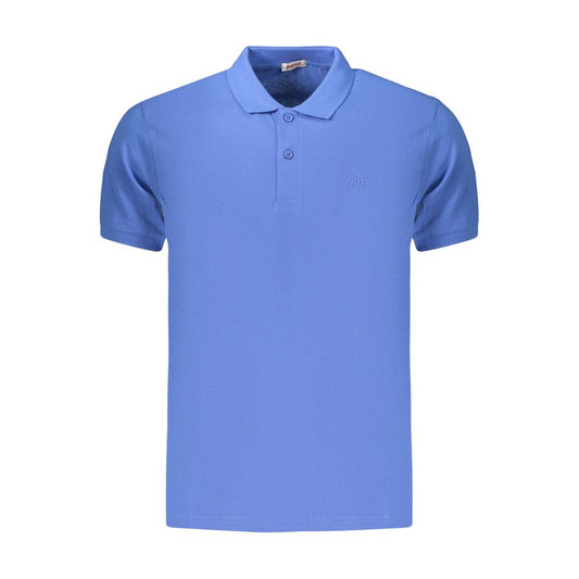 Polo Shirt by Rifle for men in cotton blue presents a crisp silhouette, artfully detailed with a crisp and crisp .