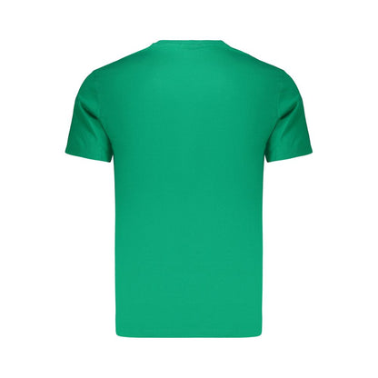 T-Shirt by Calvin Klein for men in cotton green showcases a fashionable silhouette, elegantly detailed with a fashionable and for a sophisticated, high-fashion look.