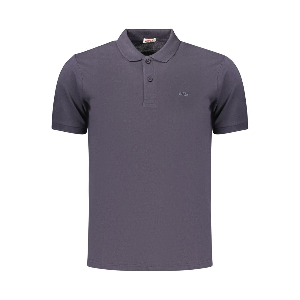 Polo Shirt by Rifle for men in cotton blue presents a crisp silhouette, artfully detailed with a crisp and crisp .