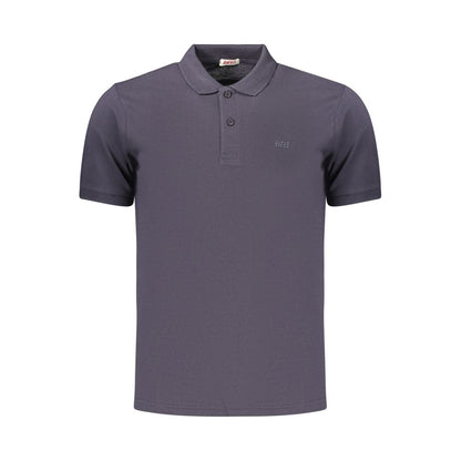 Polo Shirt by Rifle for men in cotton blue presents a crisp silhouette, artfully detailed with a crisp and crisp .