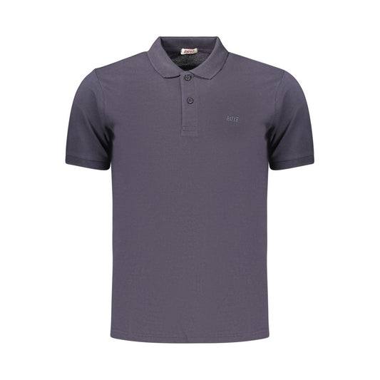 Polo Shirt by Rifle for men in cotton blue presents a crisp silhouette, artfully detailed with a crisp and crisp .