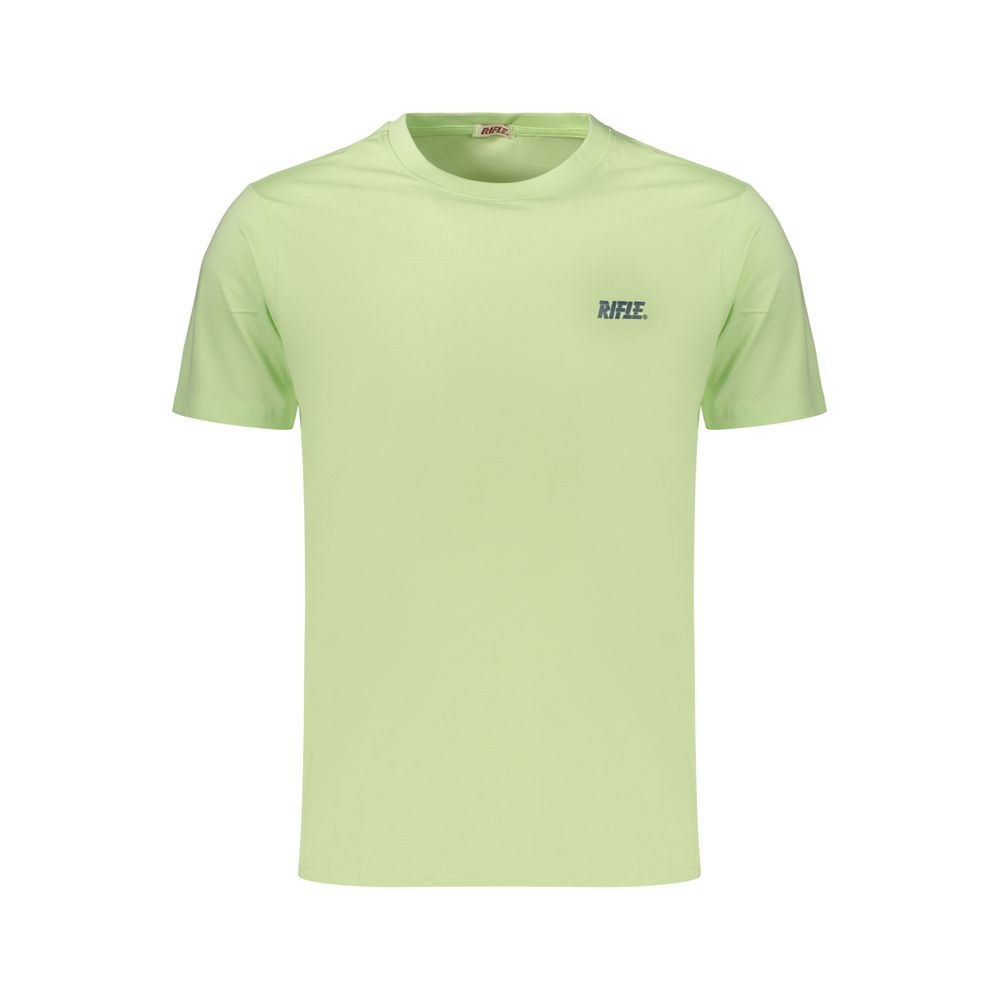 T-Shirt by Rifle for men in cotton green showcases a fashionable silhouette, elegantly detailed with a fashionable and for a sophisticated, high-fashion look.
