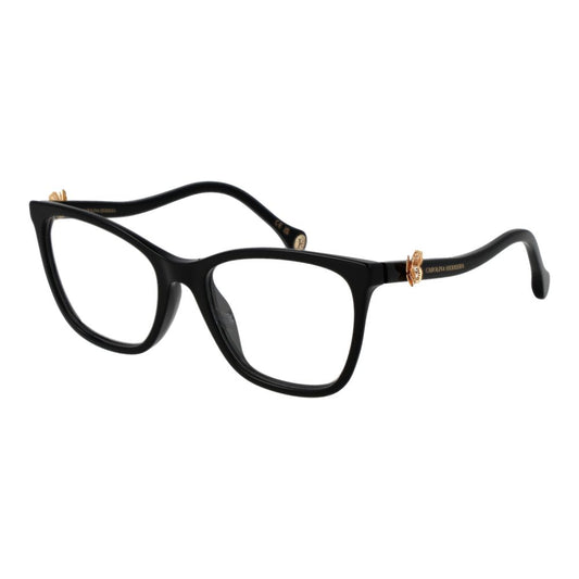 Eyeglasses Frames by Carolina Herrera for women in acetate black features an refined silhouette, showcasing a sophisticated black coloured frame and refined full-frame frame design for a refined look.