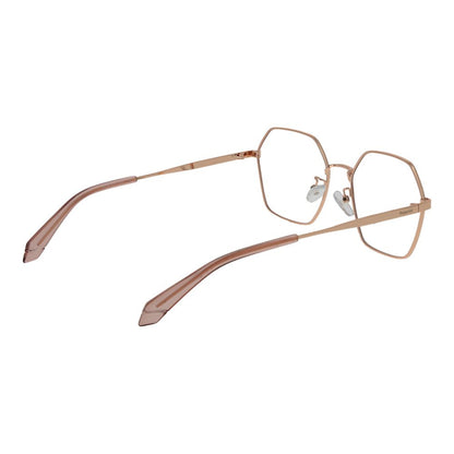 Eyeglasses Frames by Polaroid for women in metal and rose-gold showcases a refined silhouette, detailed with a rose-gold coloured frame finish and a sophisticated full-frame frame design.