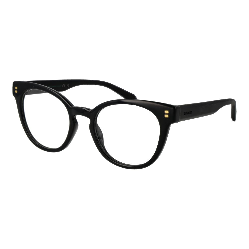 Eyeglasses Frames by Polaroid for women in polyamide and black showcases an refined full-frame frame design featuring a sophisticated black coloured frame for an refined and refined aesthetic.