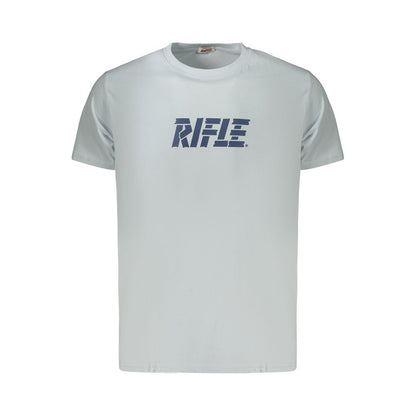 T-Shirt by Rifle for men in cotton azzurro & sky-blue features an on trend silhouette, perfectly showcasing a on trend and for an elevated aesthetic.