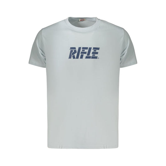 T-Shirt by Rifle for men in cotton azzurro & sky-blue features an on trend silhouette, perfectly showcasing a on trend and for an elevated aesthetic.