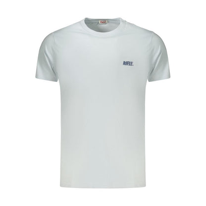 T-Shirt by Rifle for men in cotton light-blue & sky-blue showcases a unassuming silhouette, artfully detailed with a refined and unassuming for a sophisticated, contemporary look.