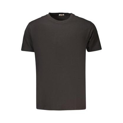 T-Shirt by Rifle for men in cotton black showcases a dramatic silhouette, elegantly detailed with a dramatic and for a truly dramatic finish.