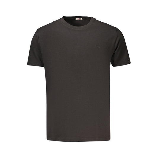 T-Shirt by Rifle for men in cotton black showcases a dramatic silhouette, elegantly detailed with a dramatic and for a truly dramatic finish.