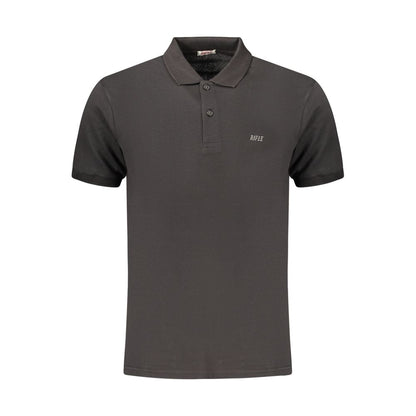 Rifle Men's Cotton Polo Shirt - Black Print