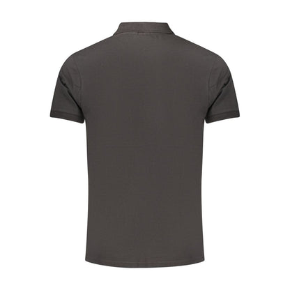Rifle Men's Cotton Polo Shirt - Black Print