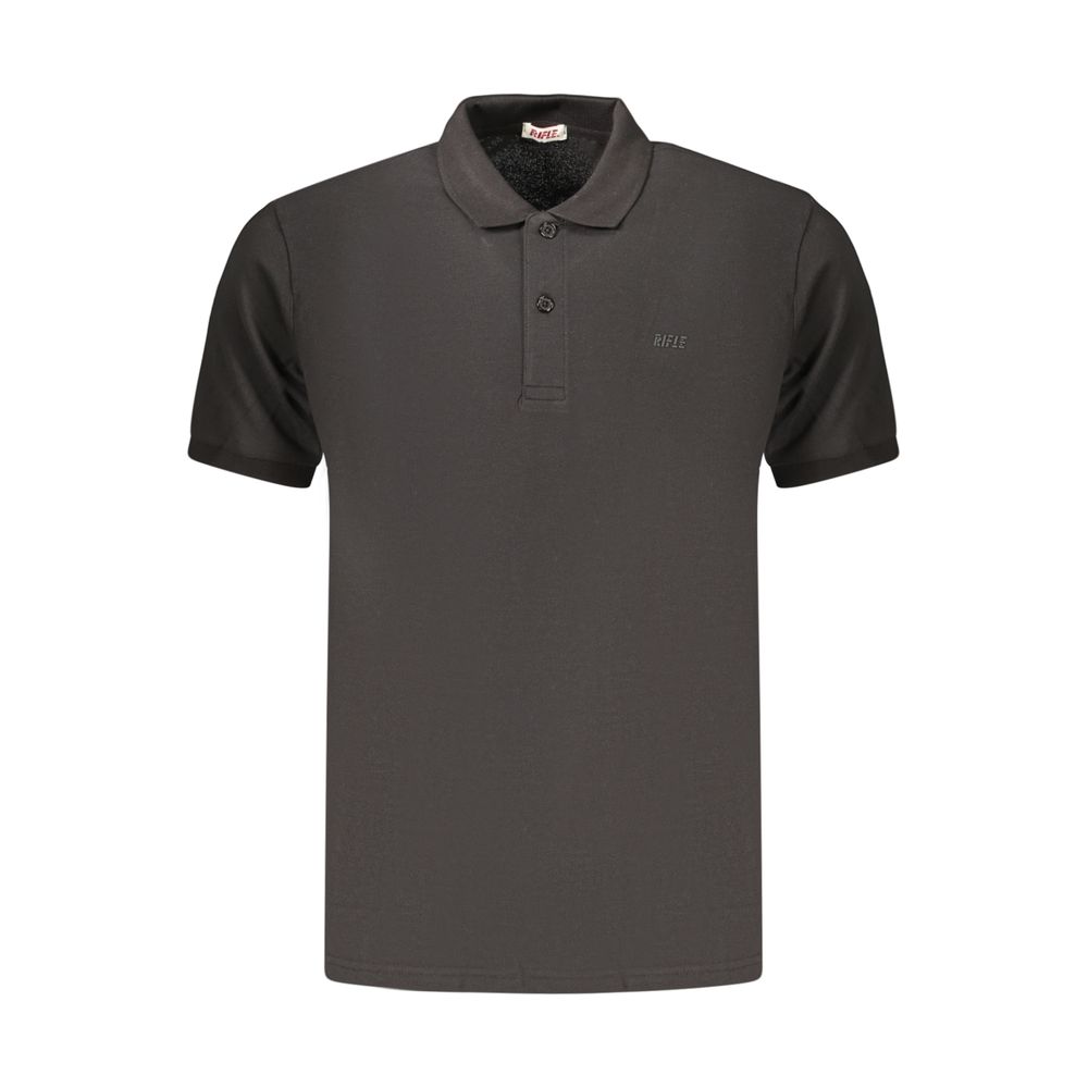 Polo Shirt by Rifle for men in cotton black showcases a enviable silhouette, featuring a refined and for a enviable finish.