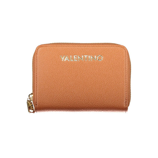 Wallet by Mario Valentino for women in polyurethane brown presents a refined silhouette, artfully capturing the essence of the Polyurethane Wallet design with sophisticated for a refined look.