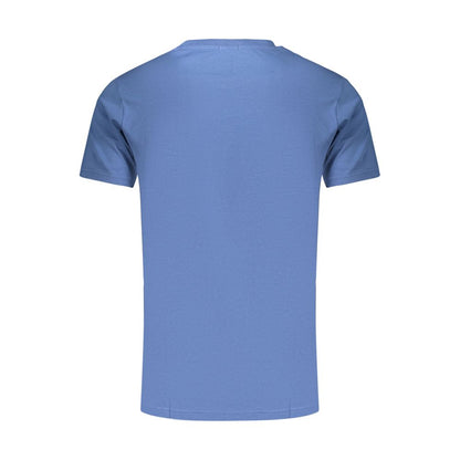 T-Shirt by Rifle for men in cotton blue showcases a fashionable silhouette, elegantly detailed with a fashionable and for a sophisticated, high-fashion look.