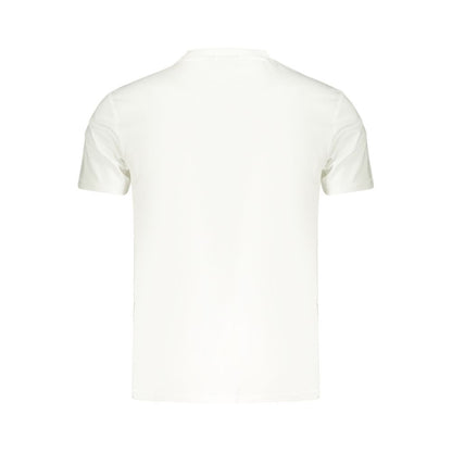 T-Shirt by Napapijri for men in cotton beige, blue & white features a plush silhouette, showcasing a sophisticated and for a truly plush finish.