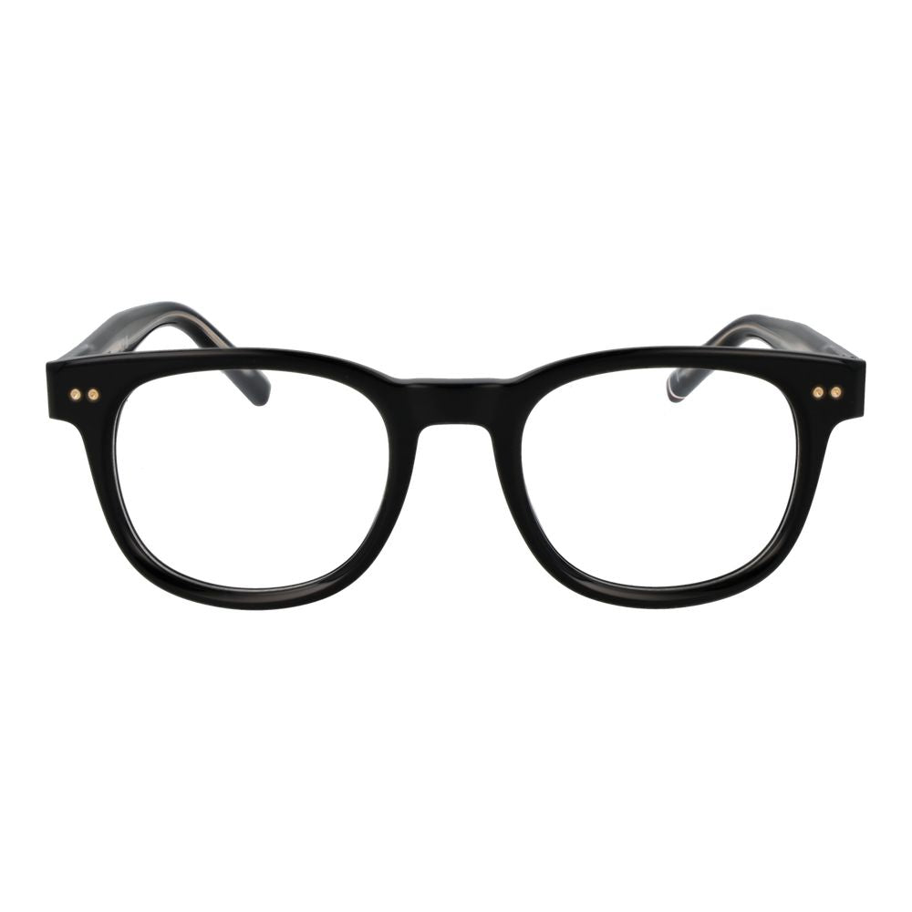 Eyeglasses Frames by Tommy Hilfiger for men in acetate and black showcases a refined silhouette, detailed with a black coloured frame finish and a sophisticated full-frame frame design.