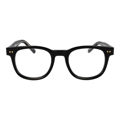 Eyeglasses Frames by Tommy Hilfiger for men in acetate and black showcases a refined silhouette, detailed with a black coloured frame finish and a sophisticated full-frame frame design.