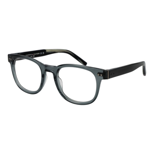 Eyeglasses Frames by Tommy Hilfiger for men in acetate and gray showcases an refined full-frame frame design featuring a sophisticated gray coloured frame for an refined and refined aesthetic.