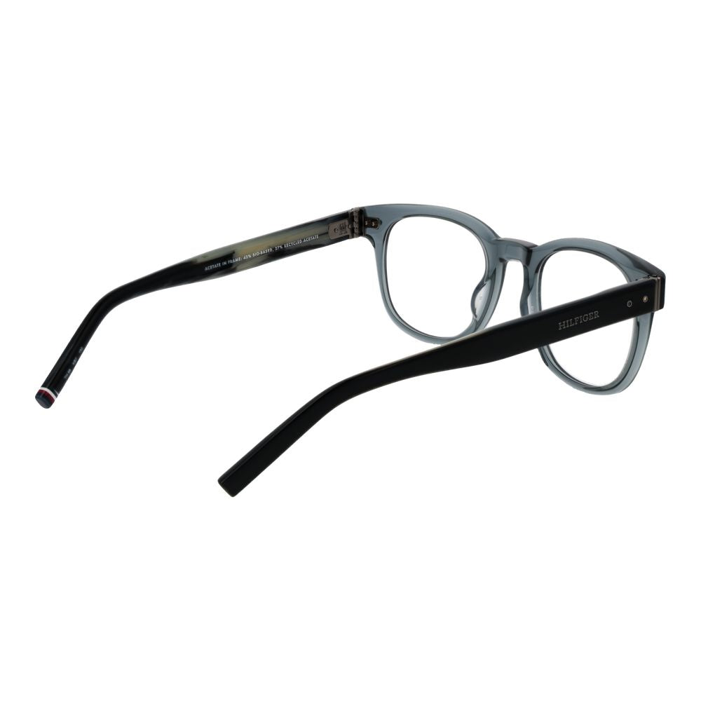 Eyeglasses Frames by Tommy Hilfiger for men in acetate gray showcases a refined full-frame frame design with a refined gray coloured frame finish for a refined and sophisticated look.