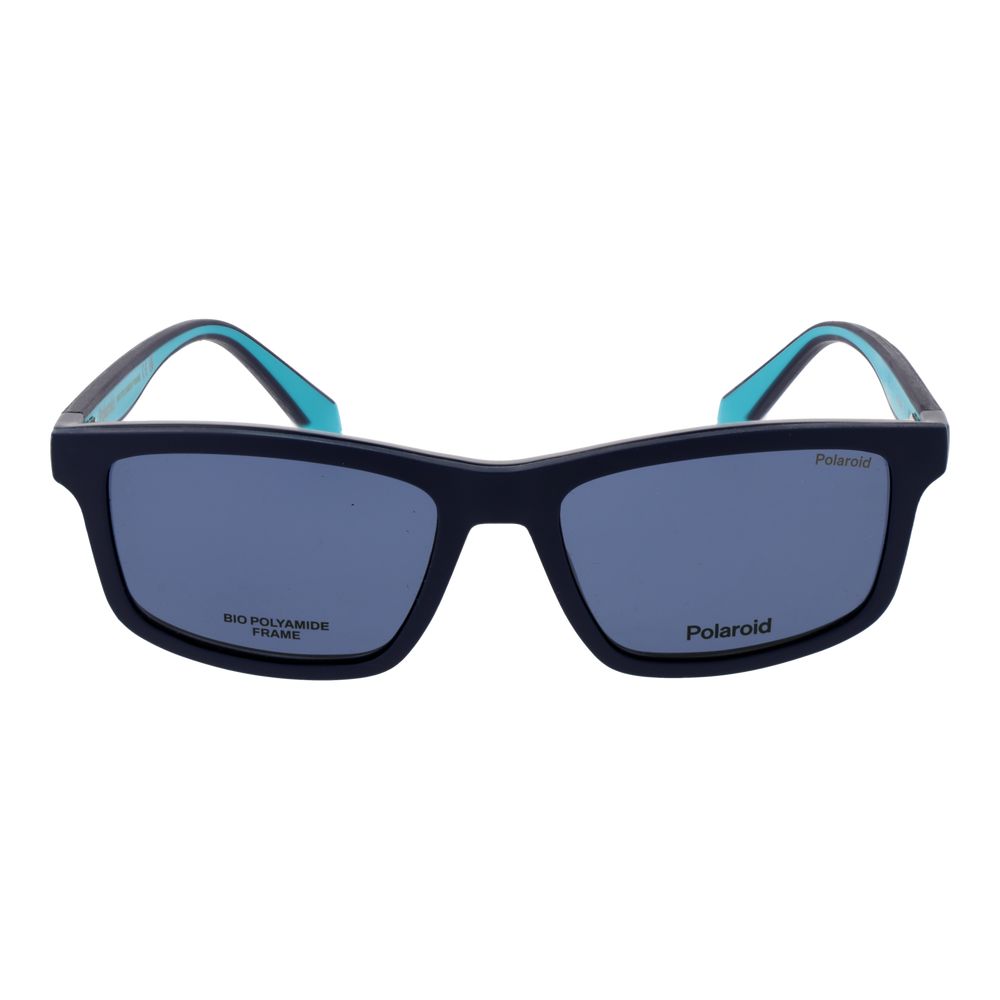 Eyeglasses Frames by Polaroid for men in acetate & polyamide and blue showcases an refined full-frame frame design featuring a sophisticated blue coloured frame for an refined and refined aesthetic.