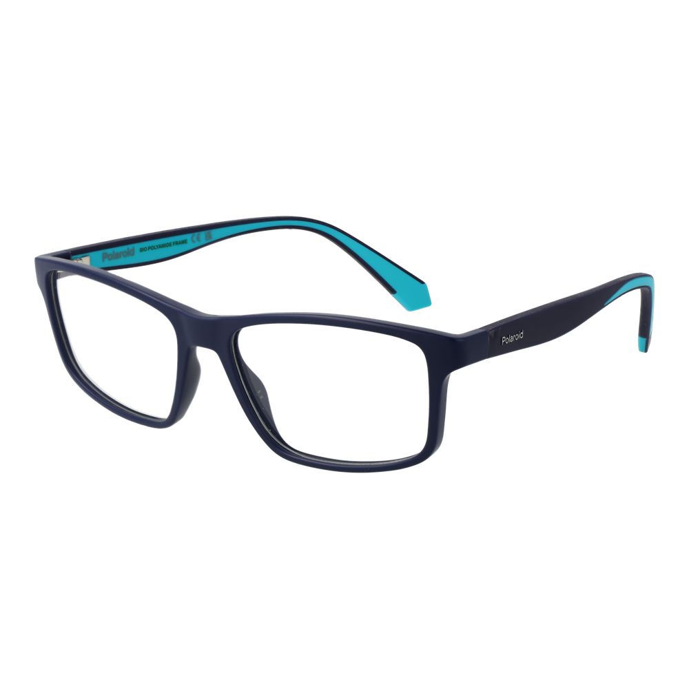 Eyeglasses Frames by Polaroid for men in blue features an refined silhouette, showcasing the refined blue coloured frame and sophisticated full-frame frame design.
