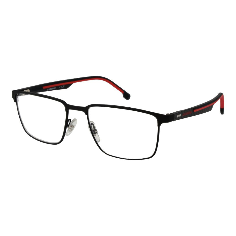 Eyeglasses Frames by Carrera for men in black showcases a reflective silhouette, artfully incorporating a sophisticated black coloured frame with a distinct full-frame frame design.