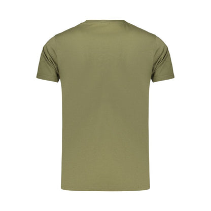 T-Shirt by Rifle for men in cotton green & print showcases a unassuming silhouette, artfully detailed with a refined crew neckline and unassuming for a sophisticated, contemporary look.