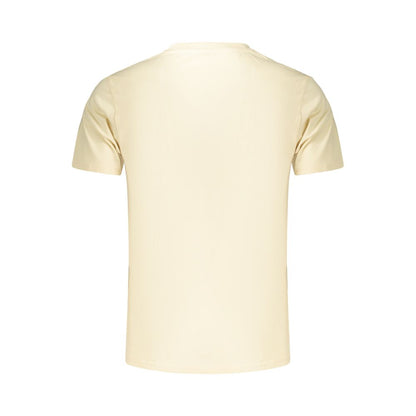 T-Shirt by Rifle for men in cotton beige & print features an edgy silhouette, meticulously detailed with a sophisticated and crew neckline for a truly edgy finish.