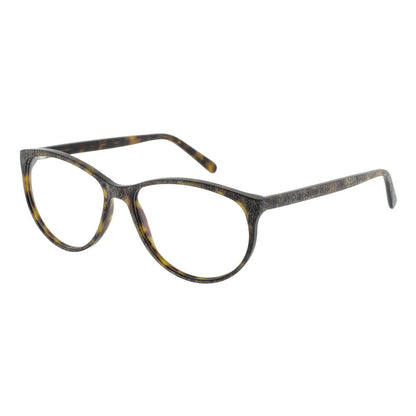 Eyeglasses Frames by Andy Wolf for women in brown showcases a reflective silhouette, artfully incorporating a sophisticated brown coloured frame with a distinct full-frame frame design.